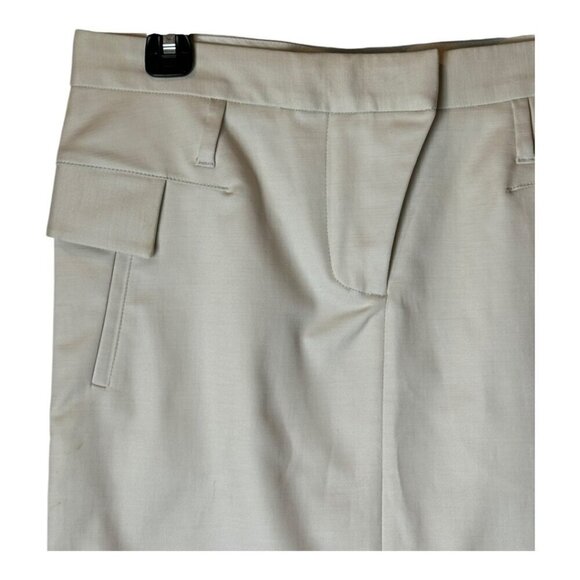 Helmut Lang Skirt Women 2 Beige Natural Textured Twill Pencil Skirt Careercore - Picture 3 of 13